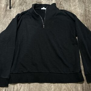 Men's Black Half-Zip Sweatshirt